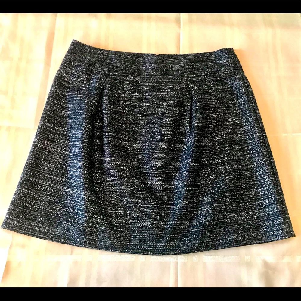 A-line skirt - black and silver - size 10